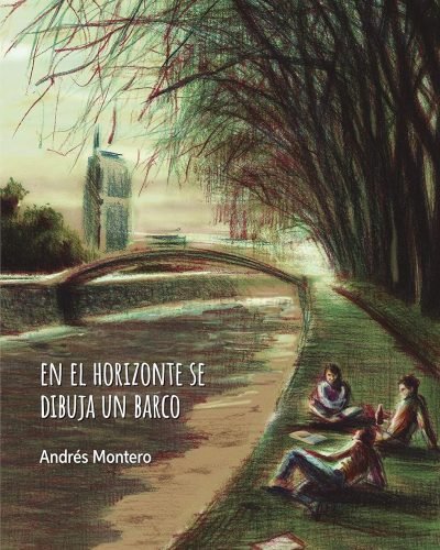 en el horizonte se dibuja un barco